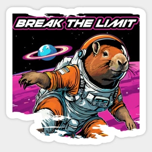 capybara on space Sticker